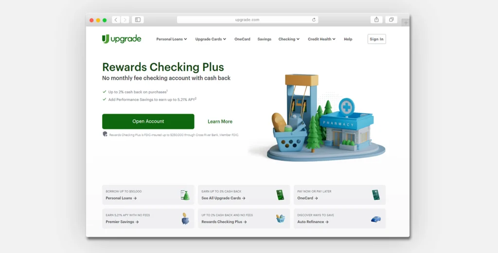 Upgrade - Neobank example